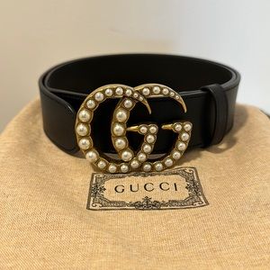 Gucci - GG - Pearl Belt - 80 - Black - Make an offer ❤️